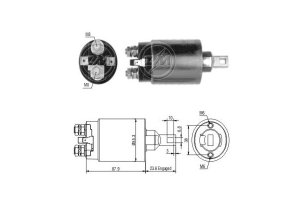 Solenoid electromotor