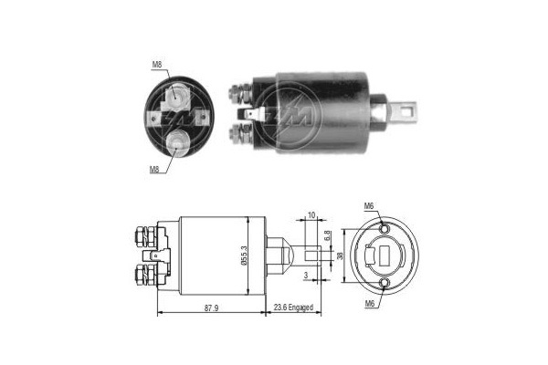 Solenoid electromotor