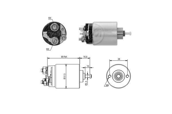 Solenoid electromotor