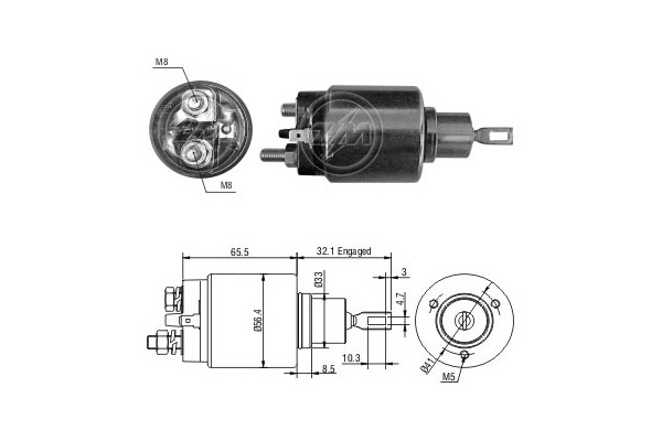 Solenoid electromotor