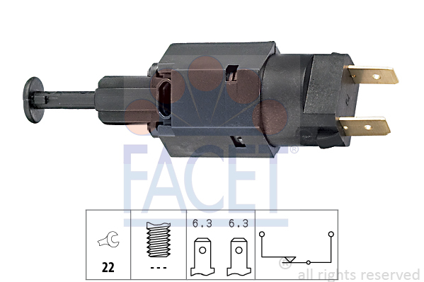 Comutator lumini frana