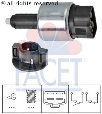 Comutator lumini frana