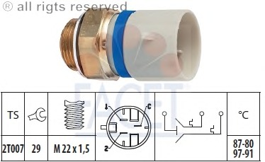 Comutator temperatura ventilator radiator