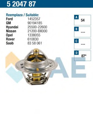 Termostat lichid racire