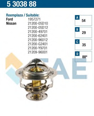 Termostat lichid racire