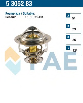 Termostat lichid racire