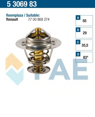 Termostat lichid racire