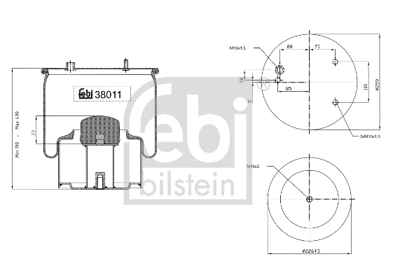 Burduf suspensie pneumatica