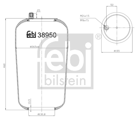 Burduf suspensie pneumatica