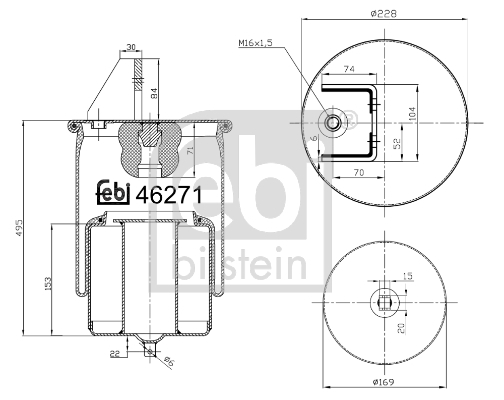 Burduf suspensie pneumatica