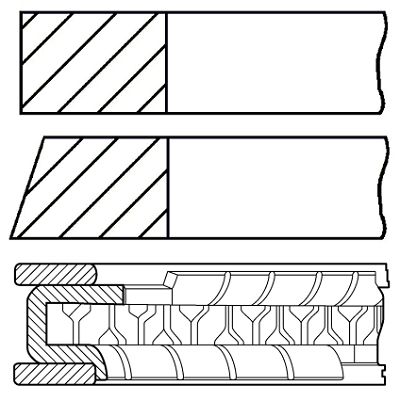 Set segmenti piston