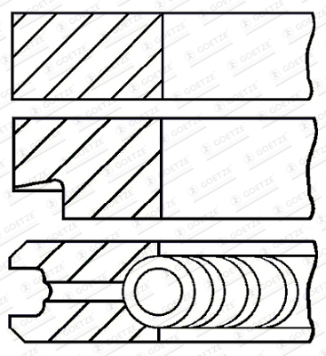 Set segmenti piston