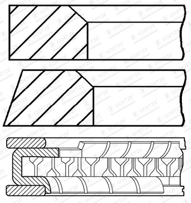 Set segmenti piston