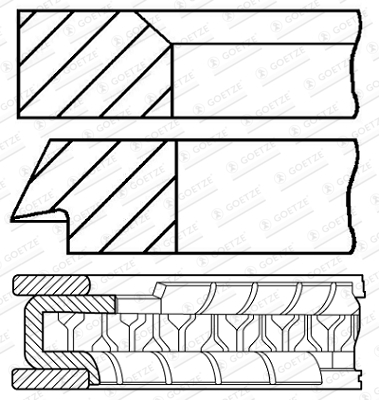 Set segmenti piston