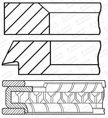 Set segmenti piston