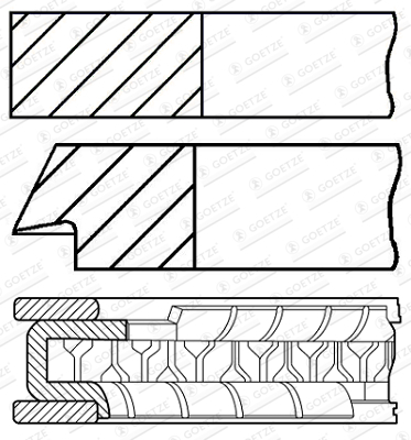 Set segmenti piston