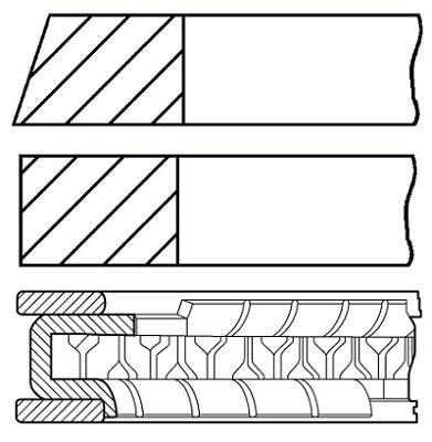 Set segmenti piston