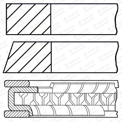 Set segmenti piston