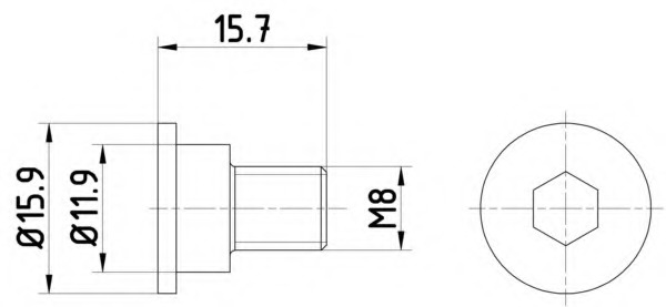 Surub disc frana