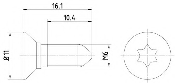 Surub disc frana