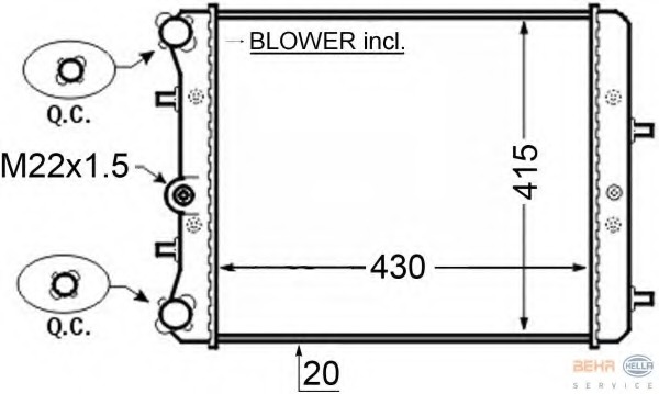 Radiator racire motor