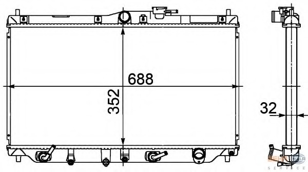 Radiator racire motor