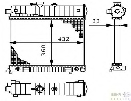 Radiator racire motor