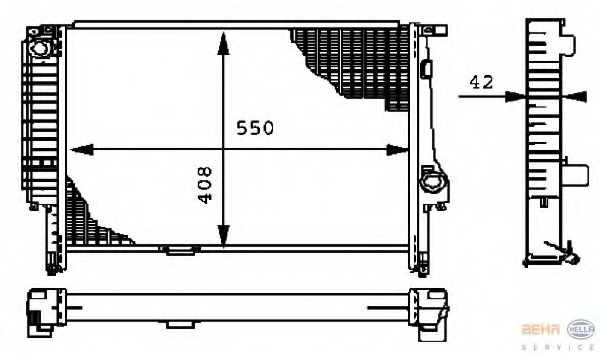 Radiator racire motor