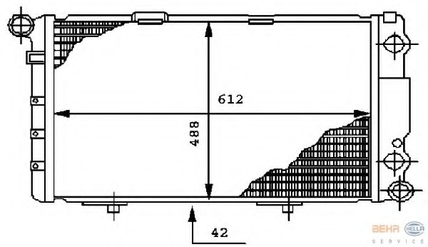 Radiator racire motor