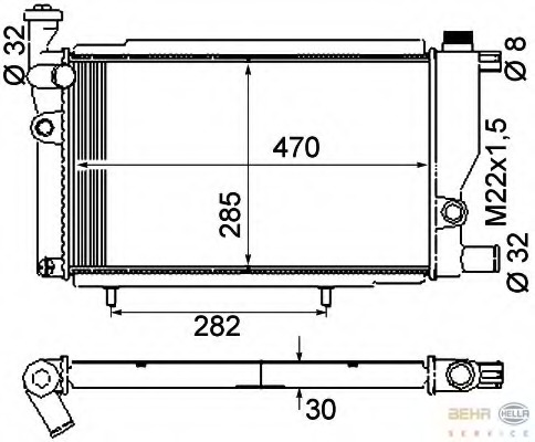 Radiator racire motor