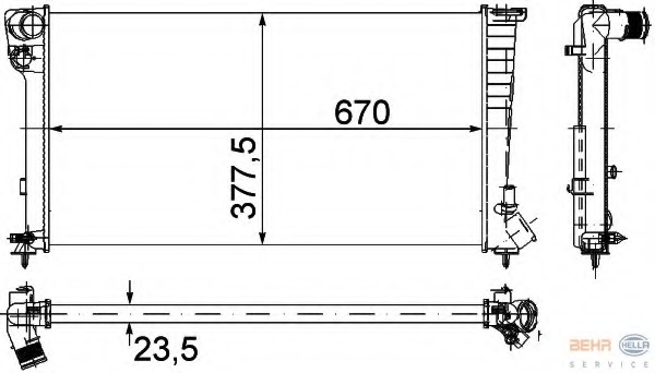 Radiator racire motor