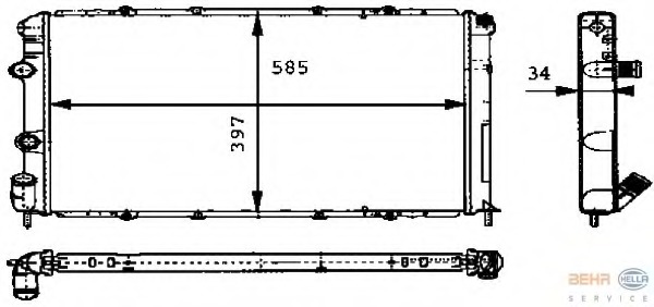 Radiator racire motor