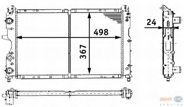 Radiator racire motor