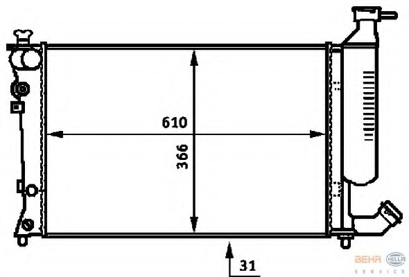 Radiator racire motor