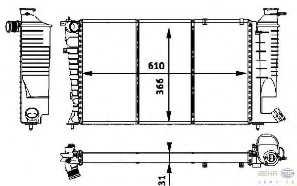 Radiator racire motor