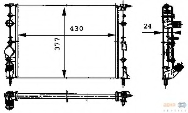 Radiator racire motor