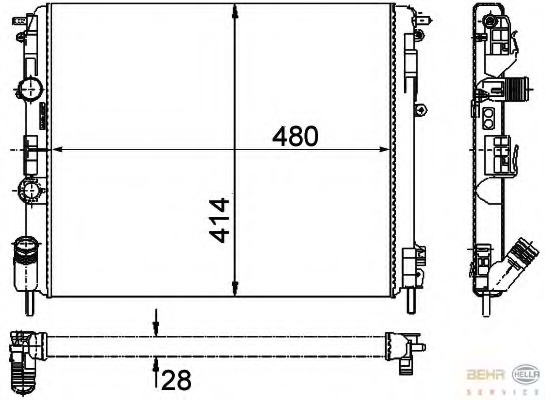 Radiator racire motor