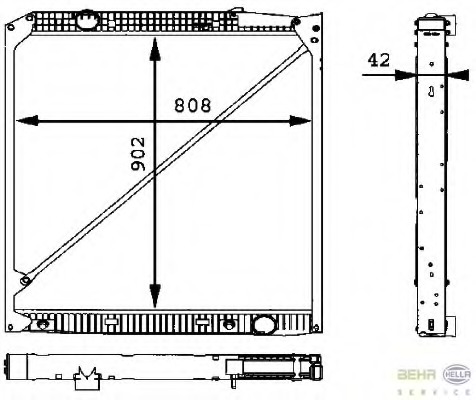 Radiator racire motor