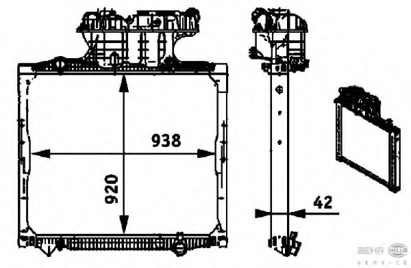 Radiator racire motor