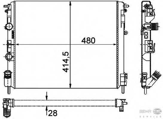 Radiator racire motor