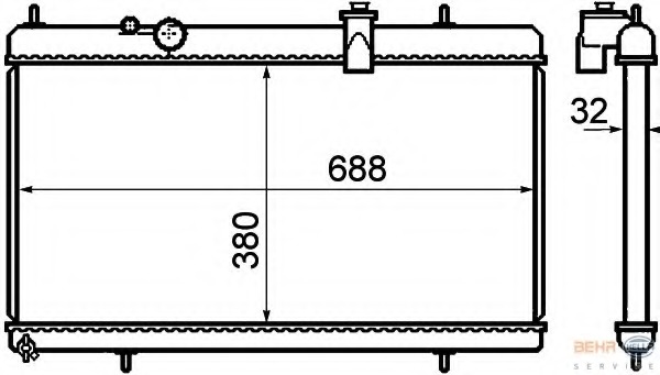 Radiator racire motor