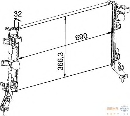 Radiator racire motor