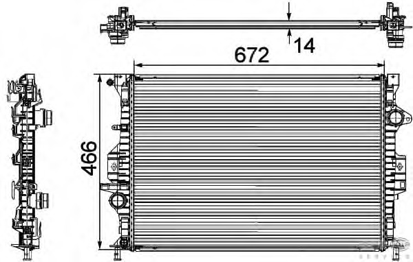 Radiator racire motor