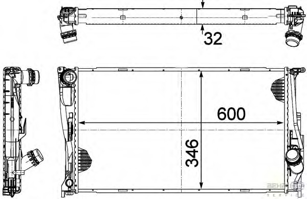 Radiator racire motor