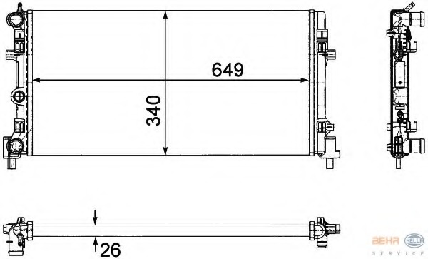 Radiator racire motor