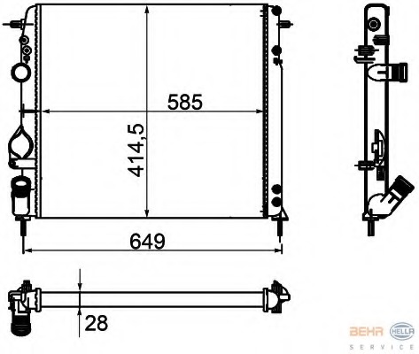 Radiator racire motor