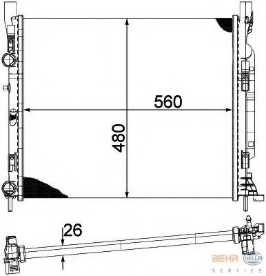 Radiator racire motor