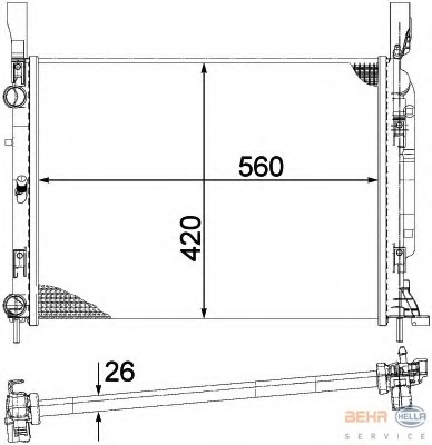 Radiator racire motor