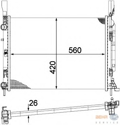 Radiator racire motor