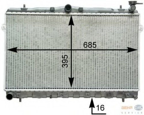 Radiator racire motor